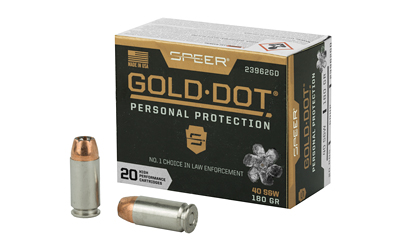 Speer Gold Dot .40 S&W 180 gr Gold Dot Hollow Point 20-count box