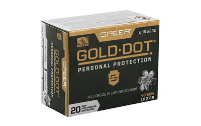 Speer Gold Dot .40 S&W 180 gr Gold Dot Hollow Point 20-count box