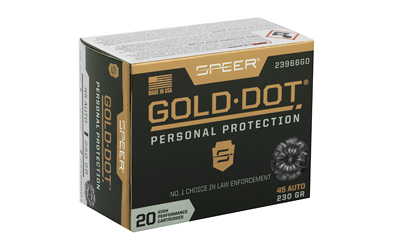 Speer Gold Dot Personal Protection .45 ACP 230 gr JHP 20-round box