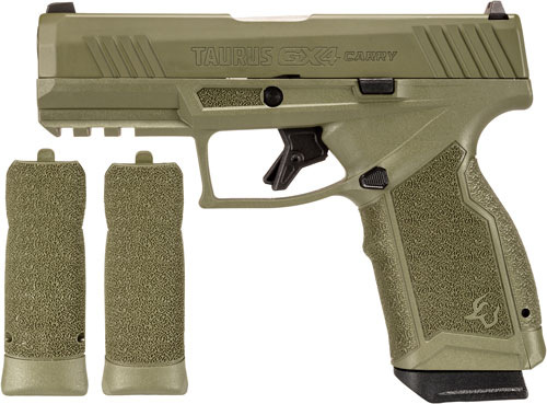 Taurus GX4 Carry 9mm 3.7-inch Sniper Green pistol with two 10-round magazines
