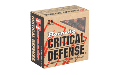 Hornady Critical Defense 9mm Luger 115gr FTX 25-round box product image