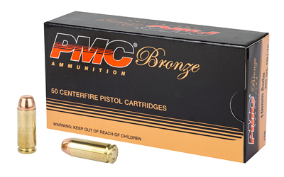 PMC Bronze 10mm Auto 50rd FMJ-TC pistol ammunition box