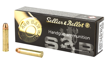Sellier & Bellot .460 S&W Magnum 255 grain ammunition 20 round box