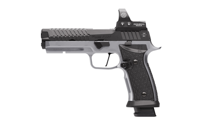 Sig Sauer P320 SXG MAX 9mm 5in ROMEO3 MAX pistol with stainless grip module and Hogue aluminum panels