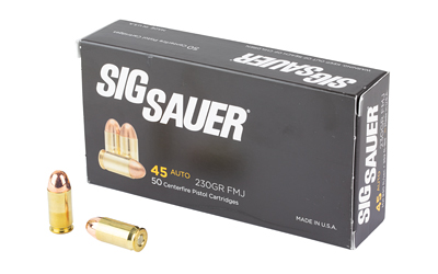 Sig Sauer Elite Ball .45 ACP 230 gr FMJ 50 rd box ammunition