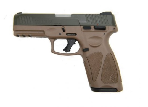 Taurus G3 9mm 4-inch OD Green Cerakote slide with coyote brown polymer frame